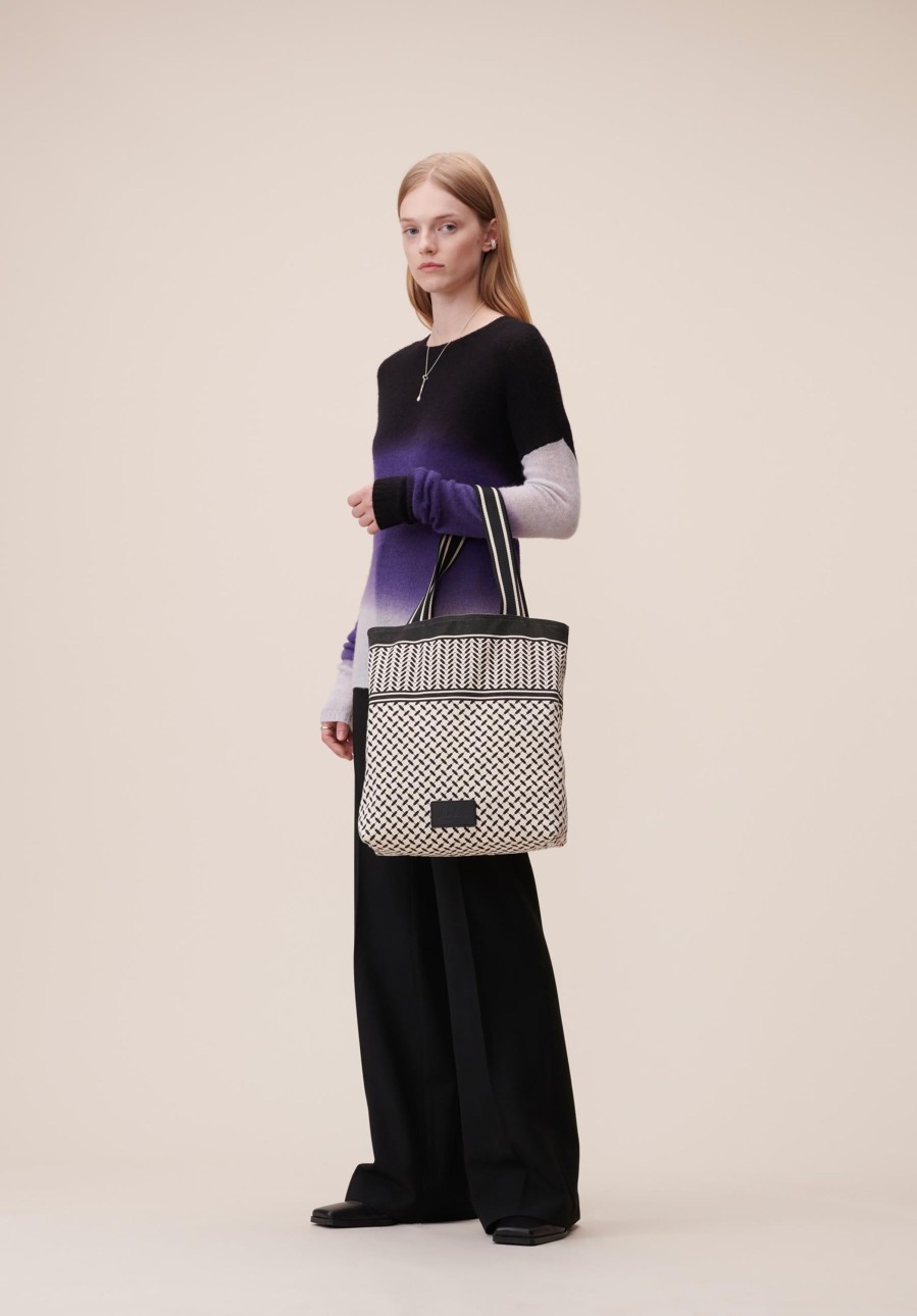 Frau Lala Berlin | Tote Carmela Heritage Off-White_Black