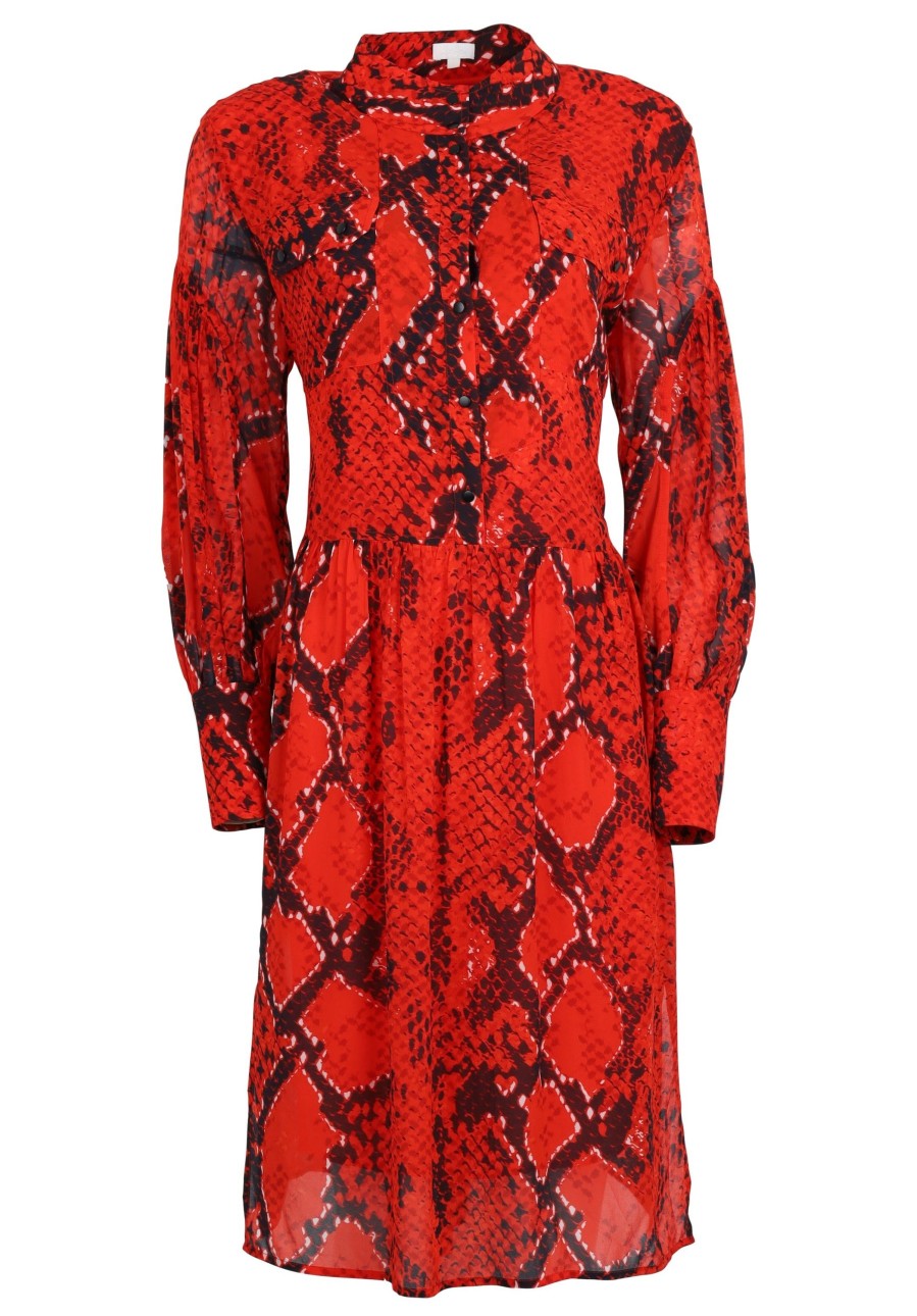 Frau Lala Berlin | Pre-Loved Dress Danika-S Red Fire Python