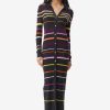 Frau Lala Berlin | Cardigan Kalliani Multicolor Stripes On Knit - Black