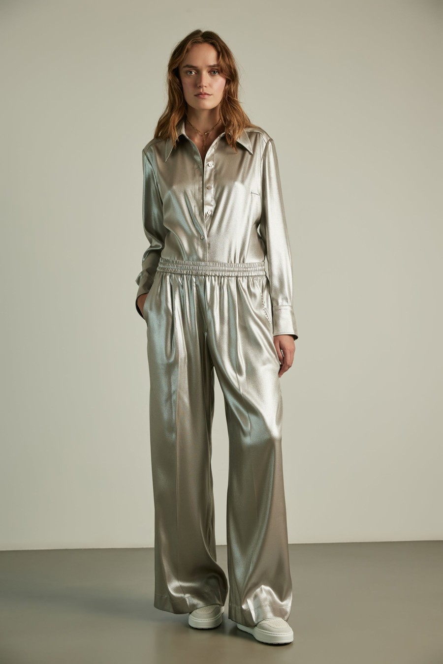 Frau Lala Berlin | Pants Perilla Silver Gloss