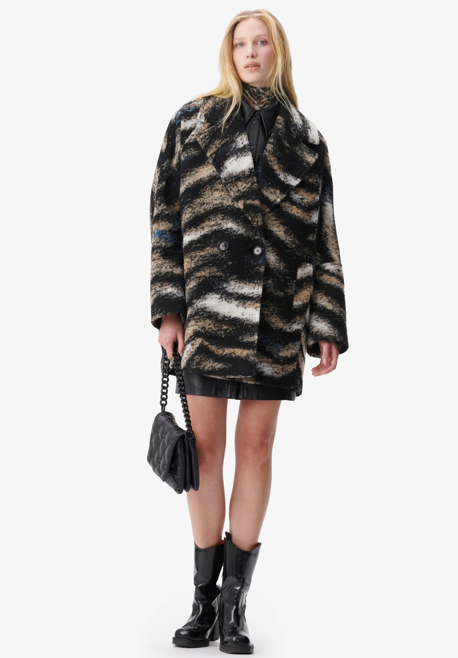 Frau Lala Berlin | Coat Olly Big Zebra Black