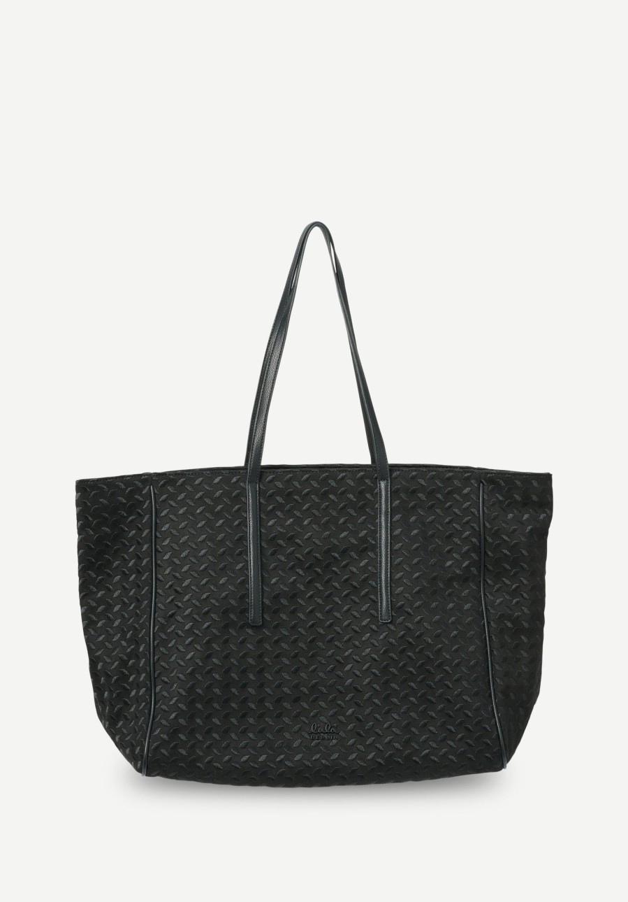 Frau Lala Berlin | East West Tote Moira Heritage Suede Black