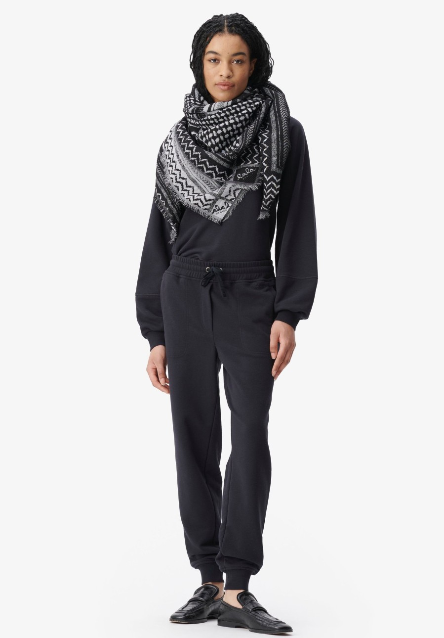 Frau Lala Berlin | Scarf Anais Zebra Swirl Black