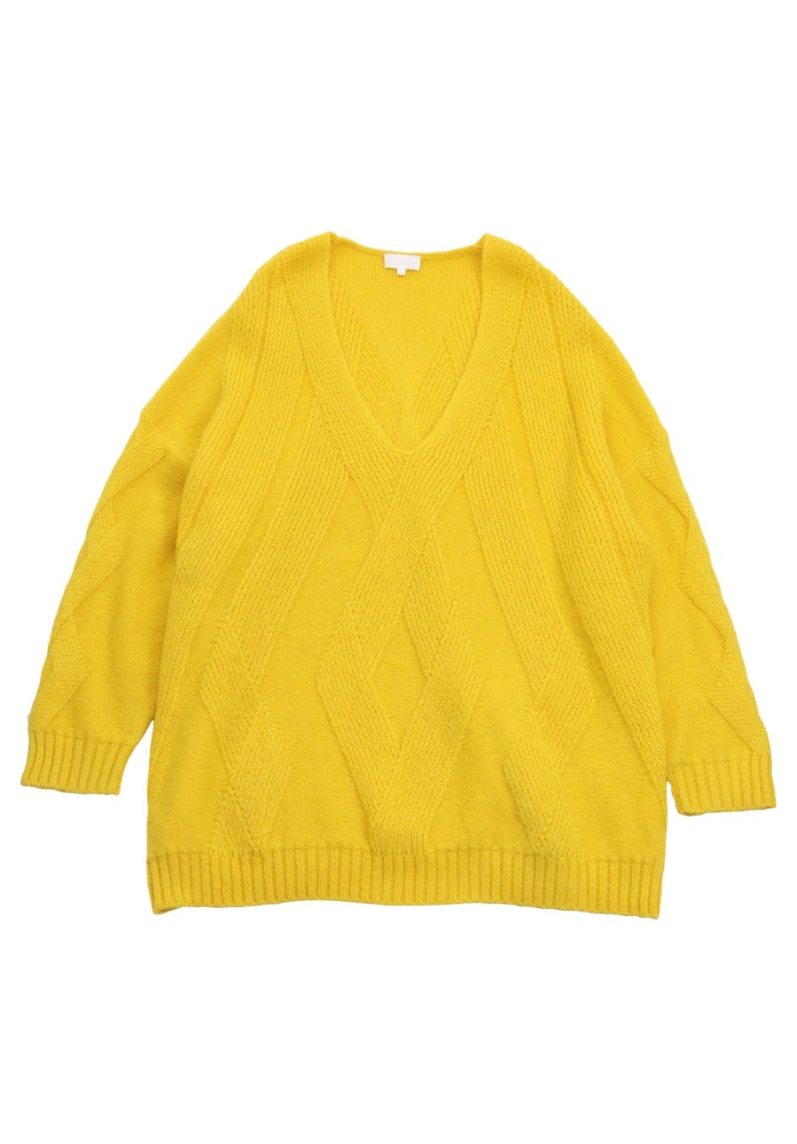 Frau Lala Berlin | Pre-Loved Jumper Kabelia-L Saffron