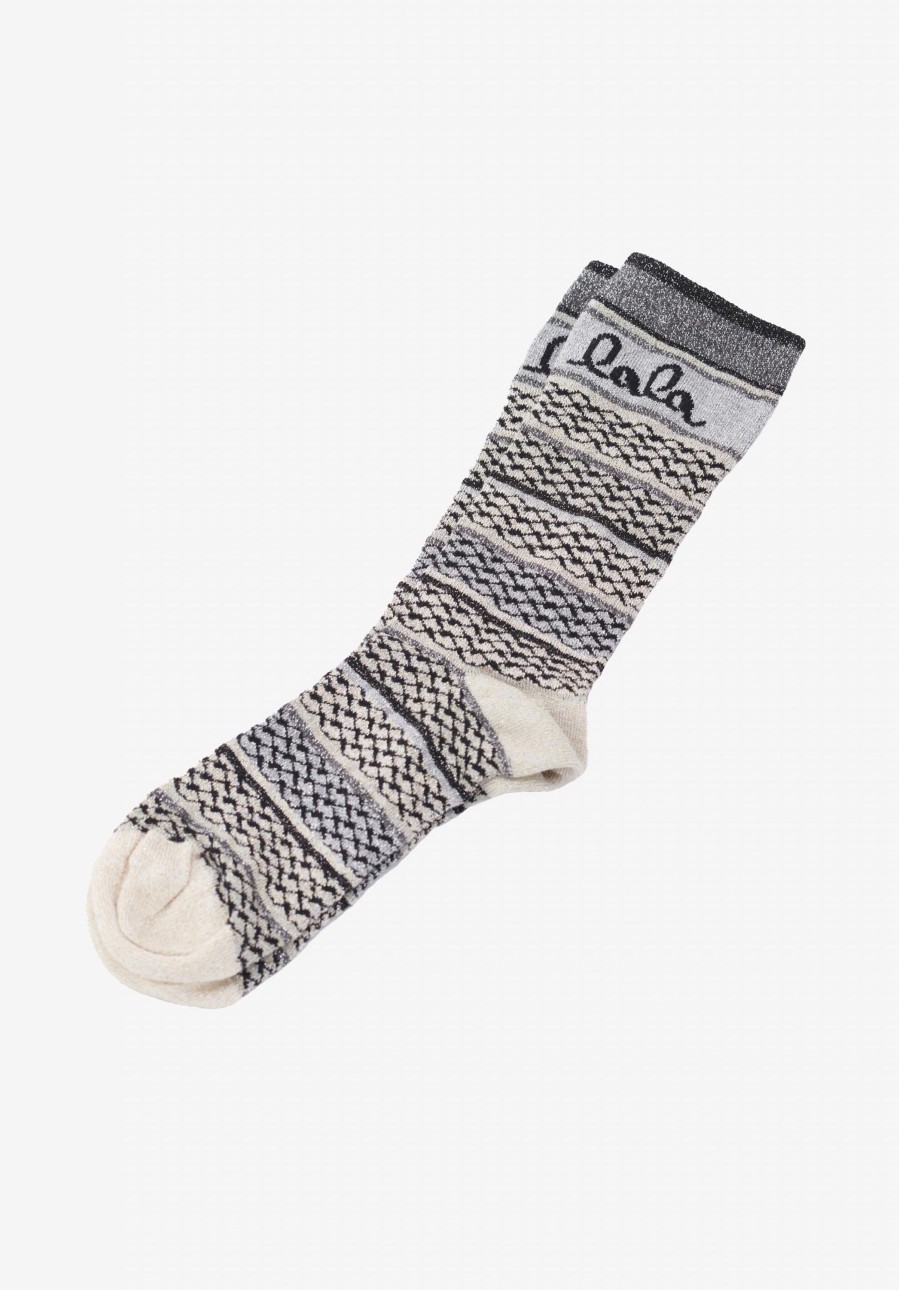 Frau Lala Berlin | Socks Silja Stripes Grey